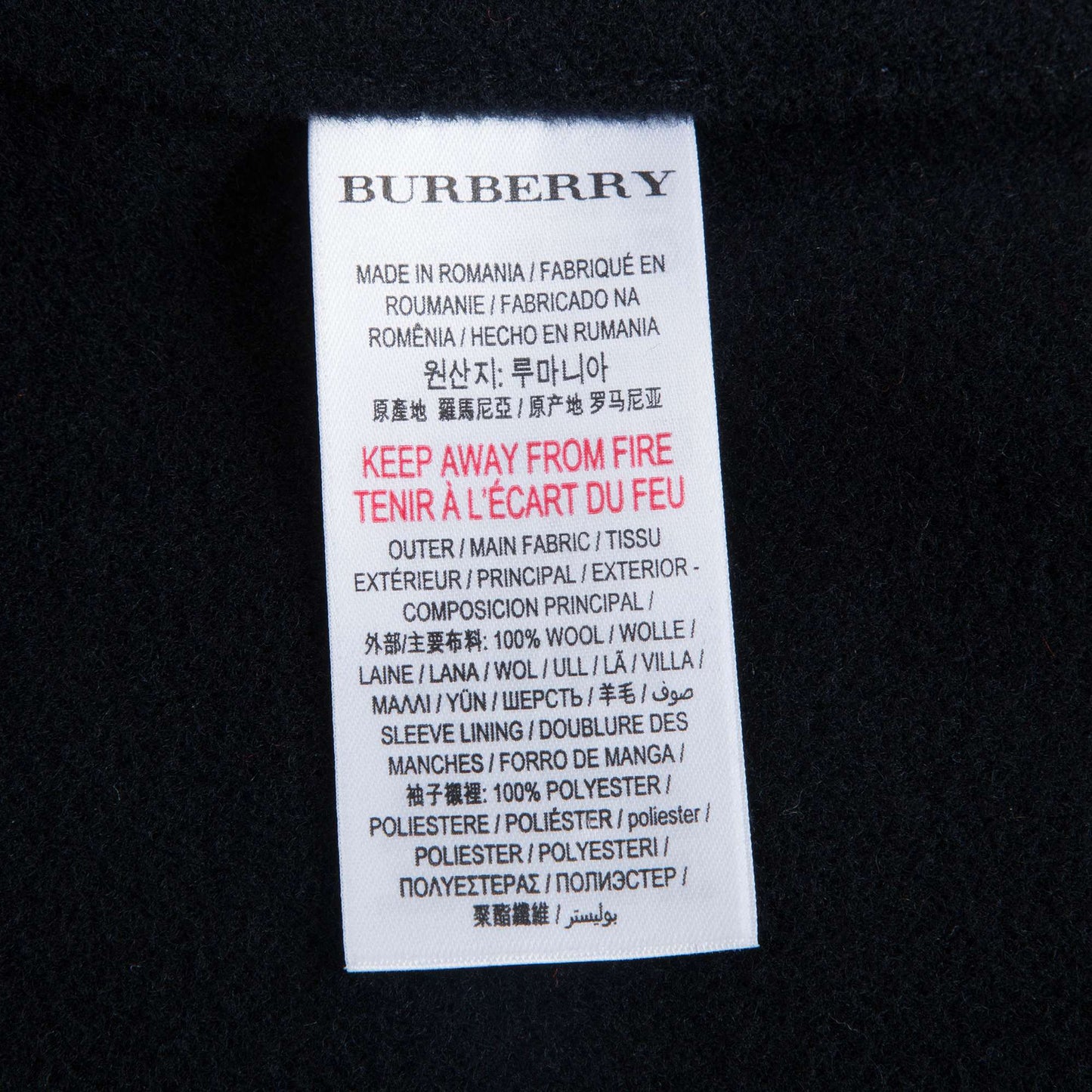 Baby Boys Navy Ip Check Wool Coat