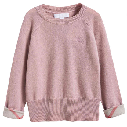 Girls Dusty Pink Cashmere Sweater