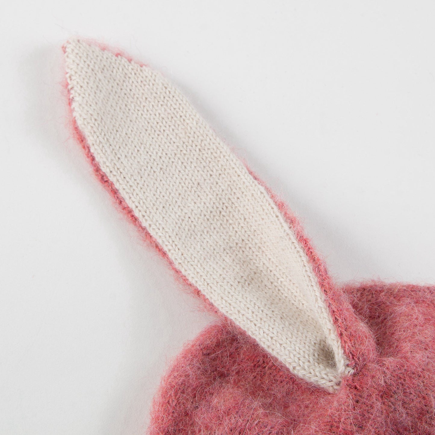 Baby Pink Bunny Alpaca Wool Animal Hat
