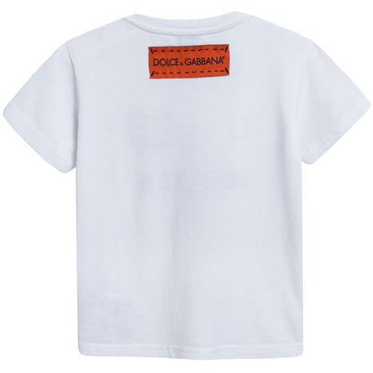 Baby Girls White Love Cotton T-shirt