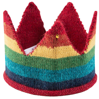Baby Multicolor Stripes Alpaca Wool Crown