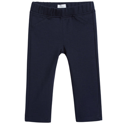 Girls Navy Blue jersey Trousers
