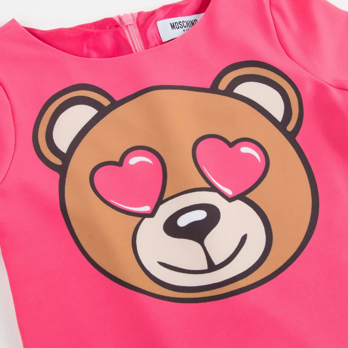 Girls Coral Pink Teddy Dress