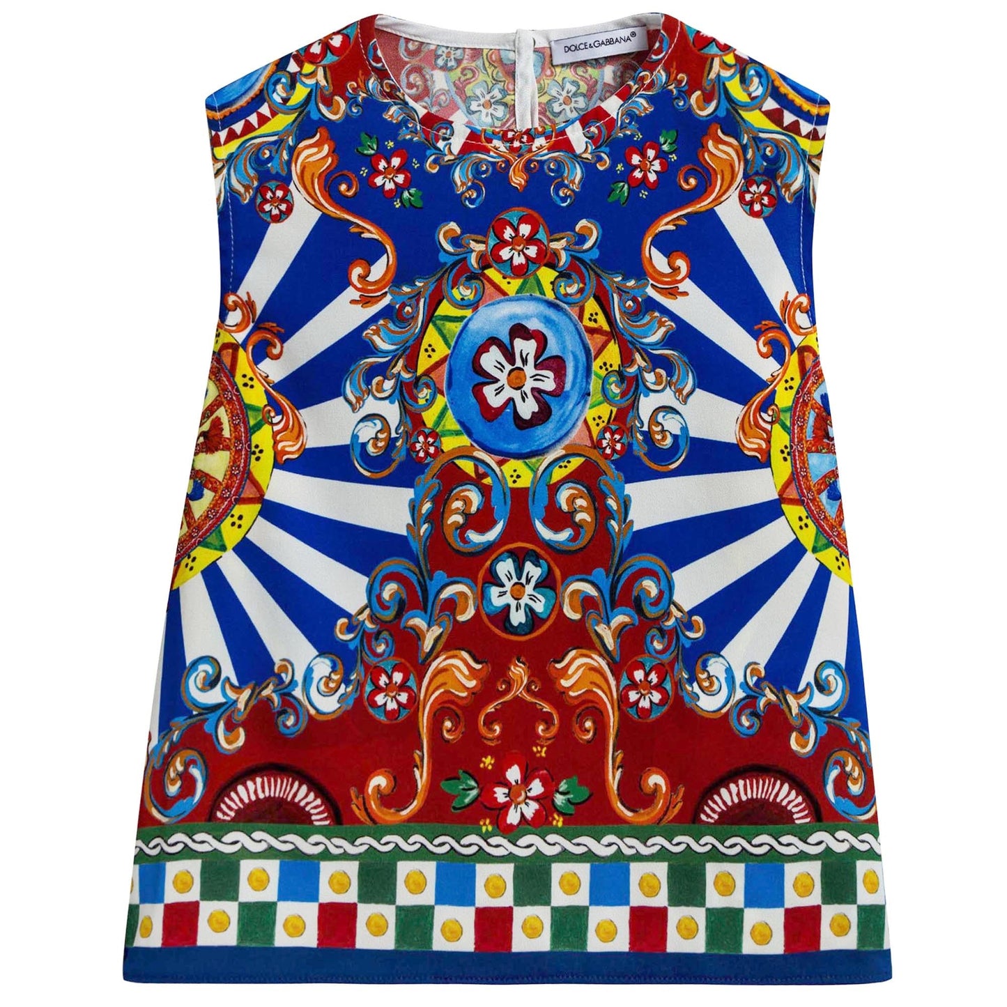 Girls Multicolor Printed Sleeveless T-Shirt