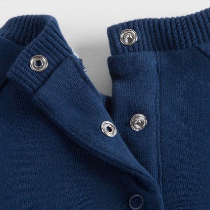 Baby Girls Navy Blue Cotton Dress