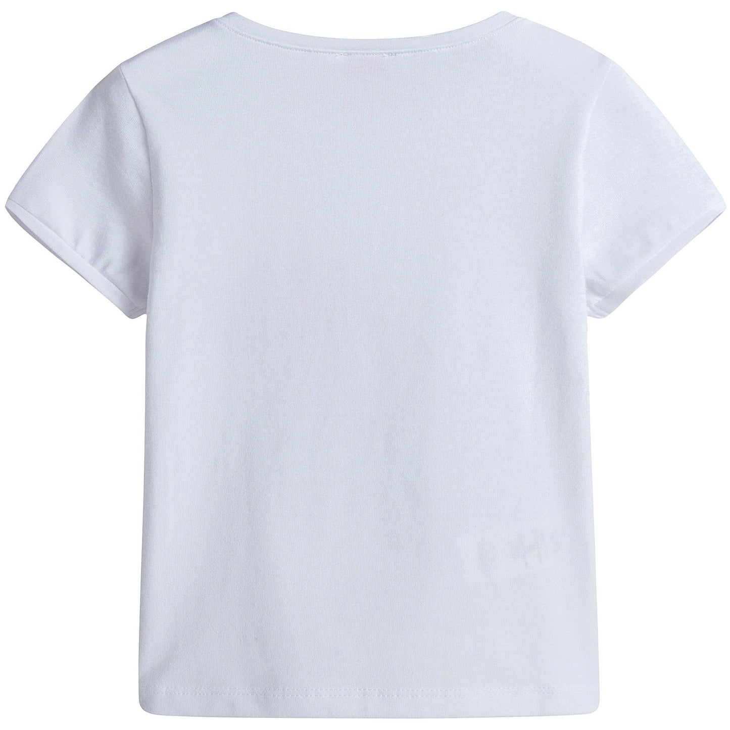 Girls White With Pink stripe Cotton Jersey T-Shirt