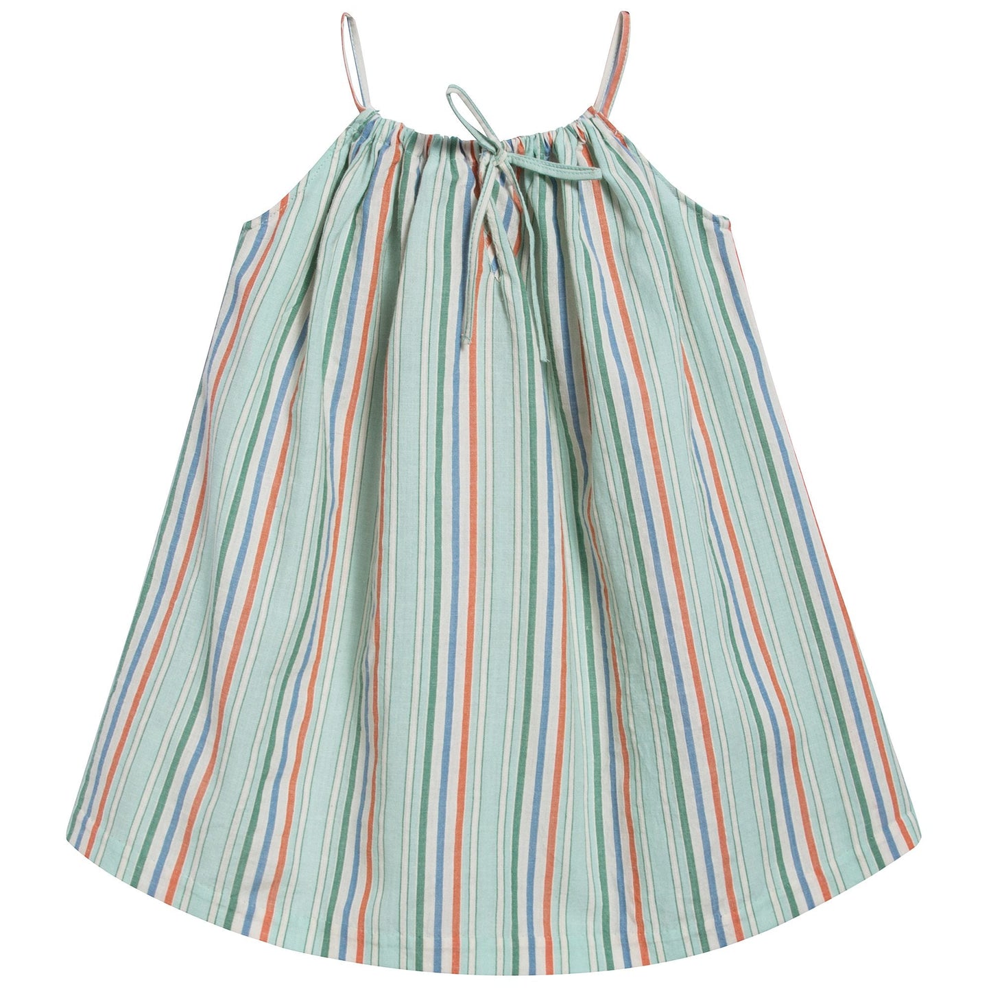 Baby Girls Multi Stripe Cotton Woven Dress