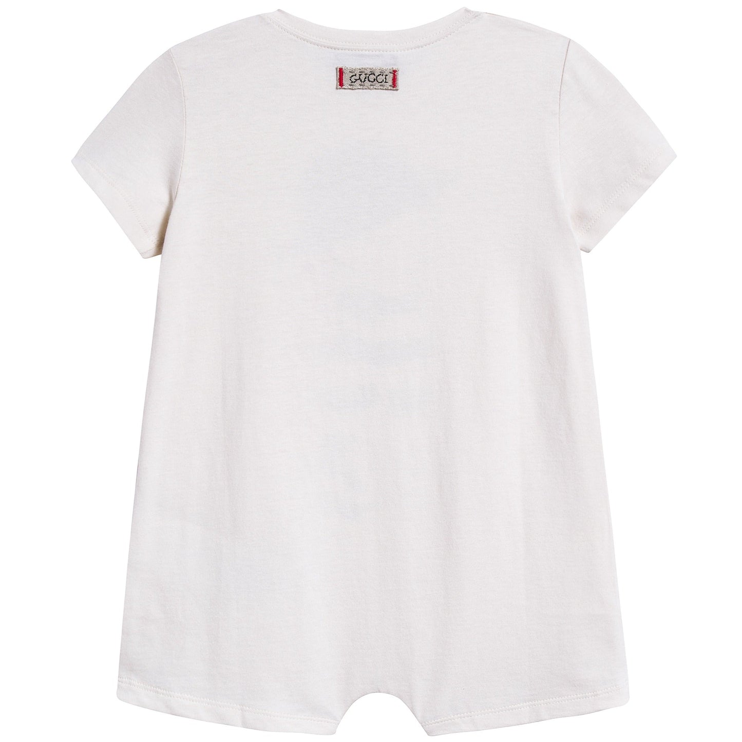 Baby Girls White Cat Cotton Babysuit