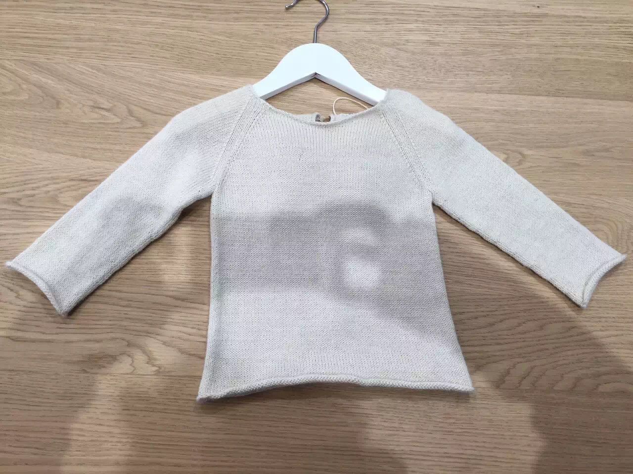 Baby Girls White Alpaca Wool Angel Sweater