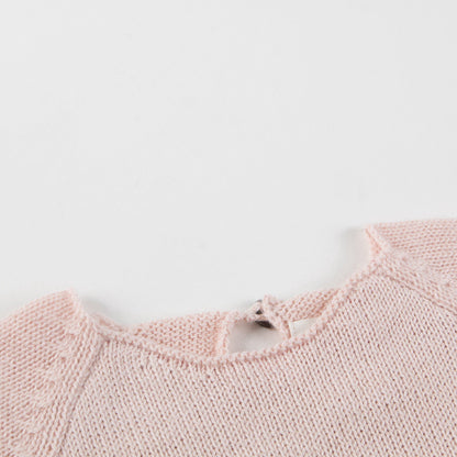 Baby Light Pink Alpaga Wool Poodle Sweater