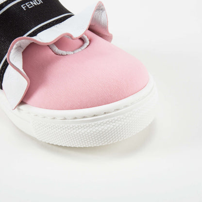 Girls Rosa & Black Logo Shoes
