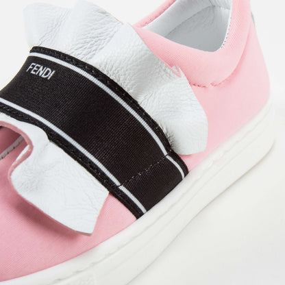Girls Rosa & Black Logo Shoes
