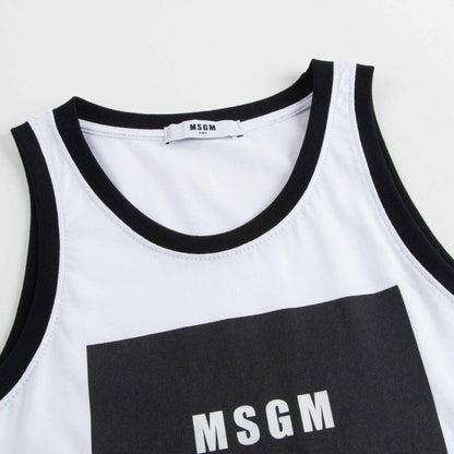 Boys & Girls White Logo Vest