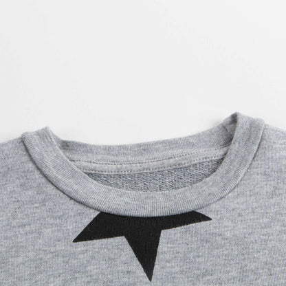 Girls Heather Grey Cotton Dress