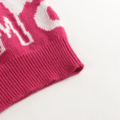 Boys & Girls Bright Pink Logo Wool Sweater