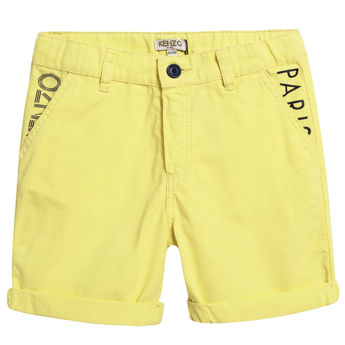 Boys Yellow Logo Cotton Shorts