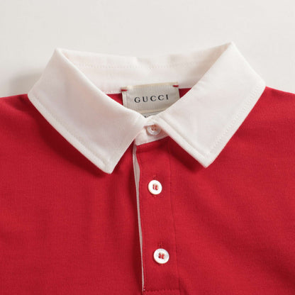 Boys Red Logo Cotton Top