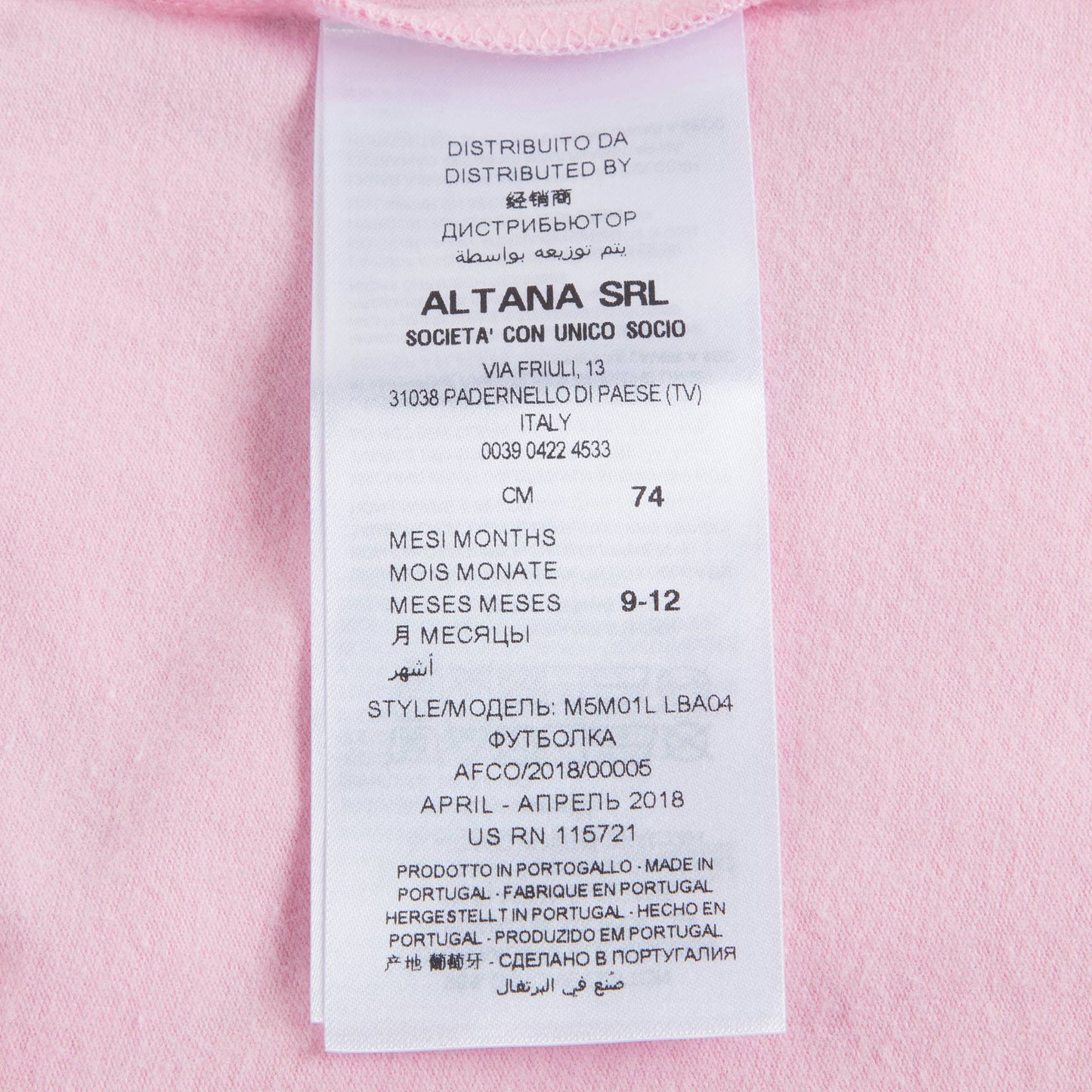 Baby Girls Rose Cotton T-shirt