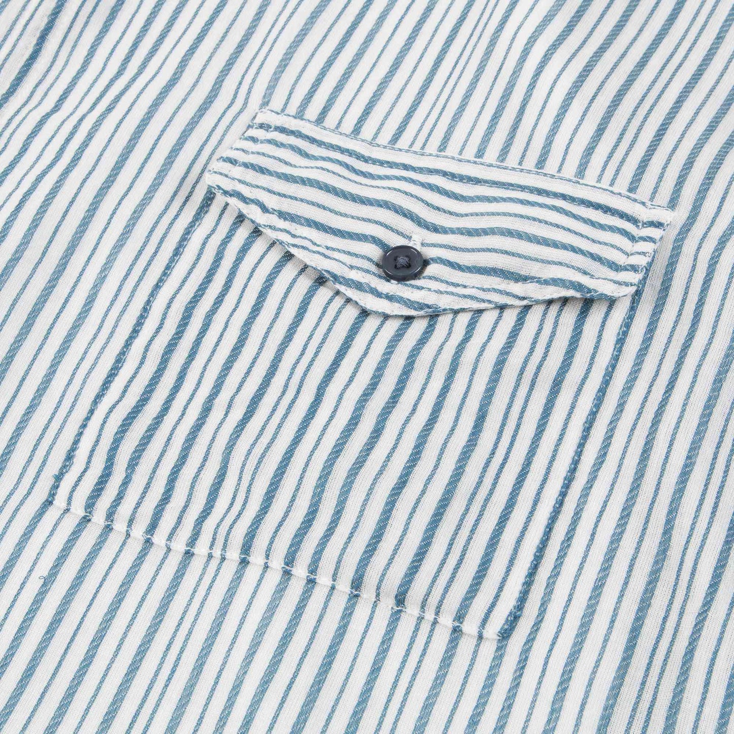 Girls Blue Stripe Cotton Woven Dress