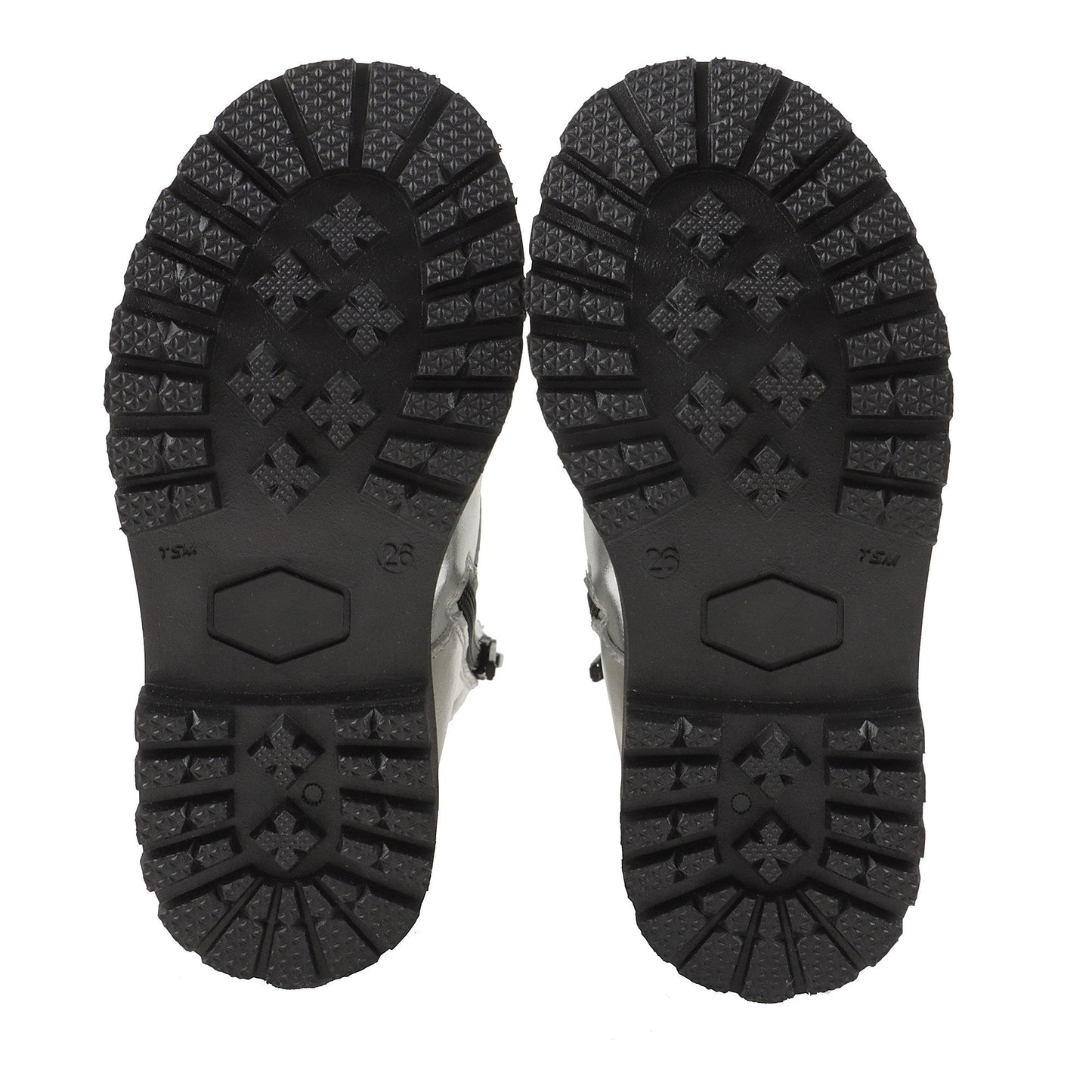 女婴银色皮革短靴