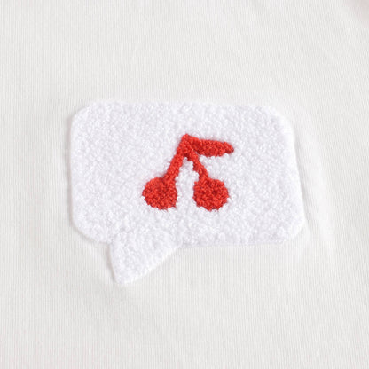 女童白色Logo棉T恤