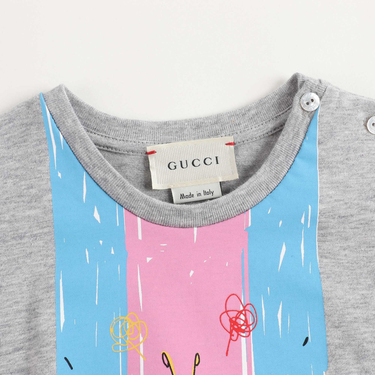 Baby Boys Grey Printed Cotton T-shirt