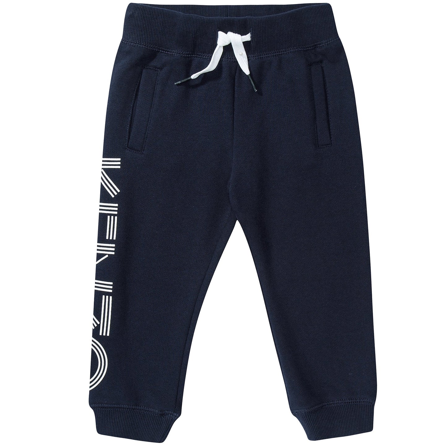 Girls Dark Blue Cotton  Tracksuit Trousers
