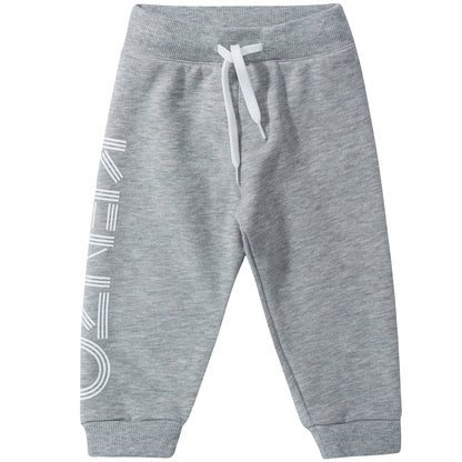 Boys Grey Logo Tracksuit Trousers