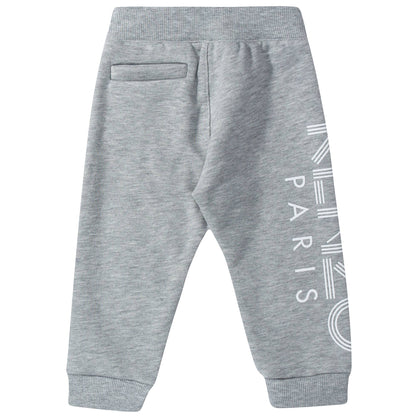 Boys Grey Logo Tracksuit Trousers