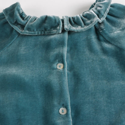 女童绿色连衣裙