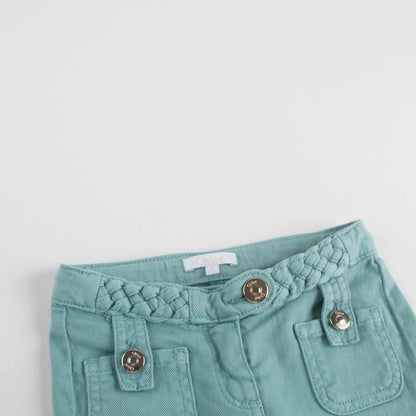 Girls Green Braided Trousers