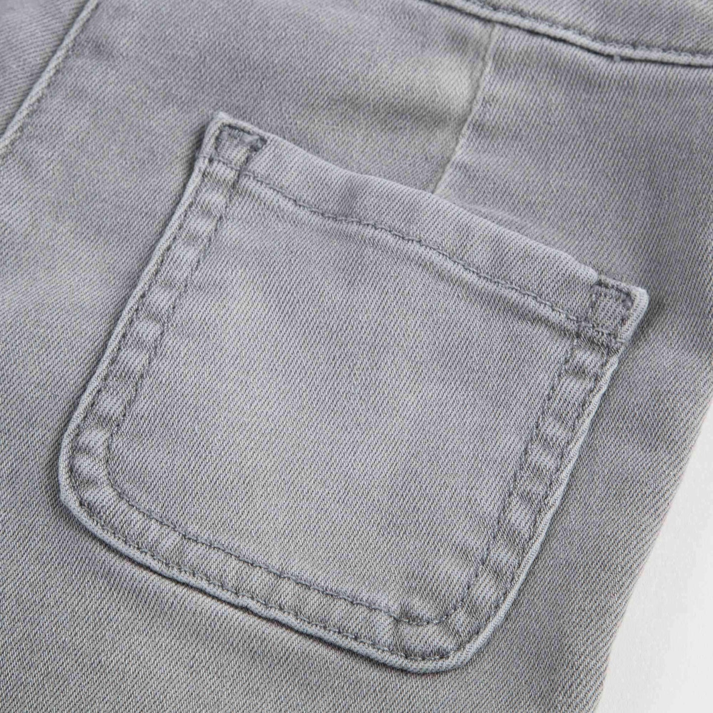 Girls Grey Braided Jeans