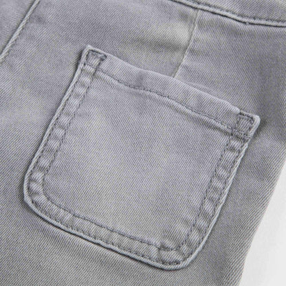 Girls Grey Braided Jeans