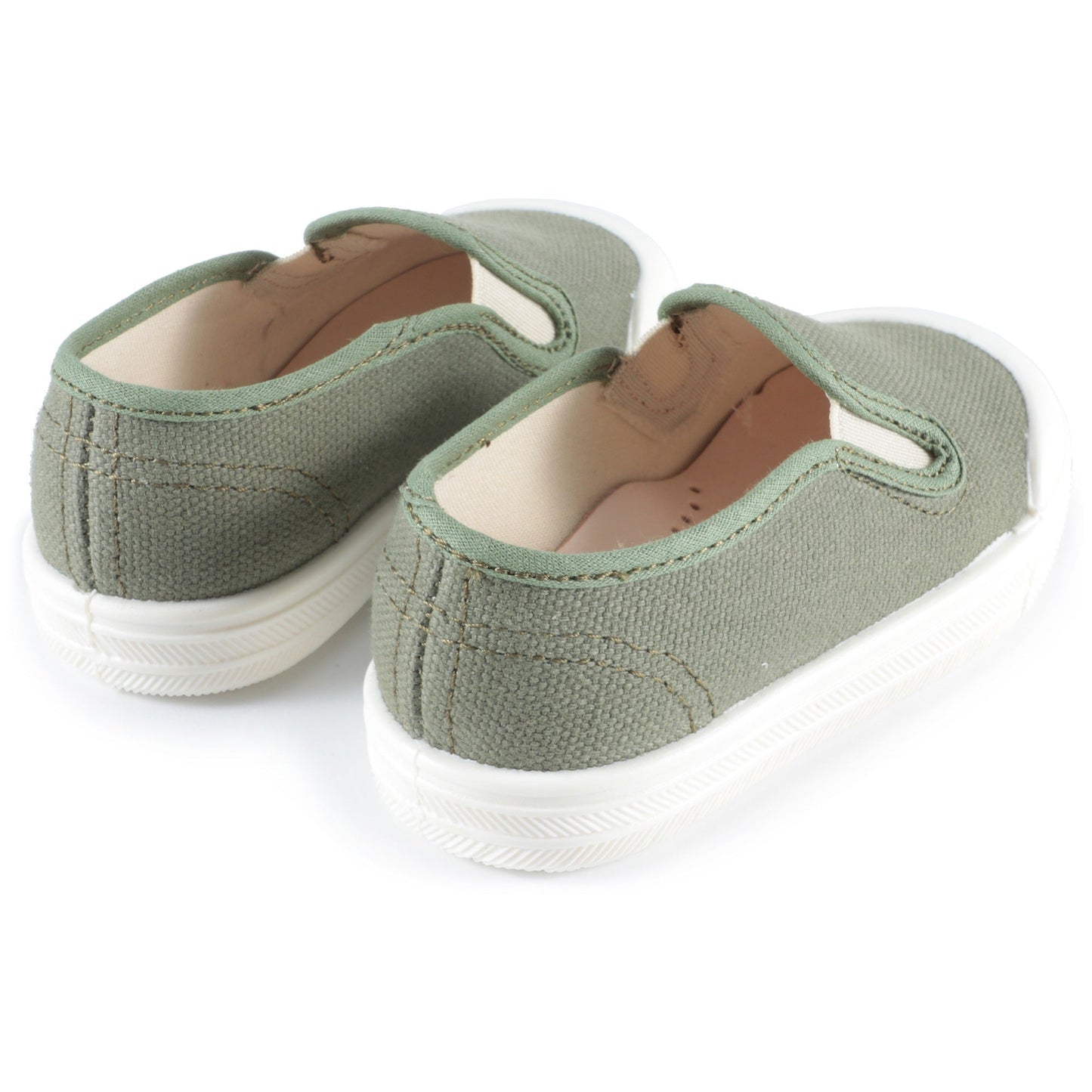 男婴绿色帆布鞋