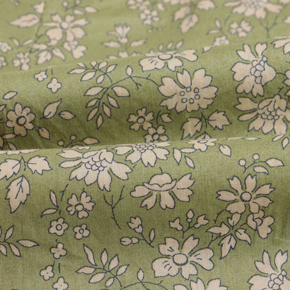 女婴绿色印花棉衬衫