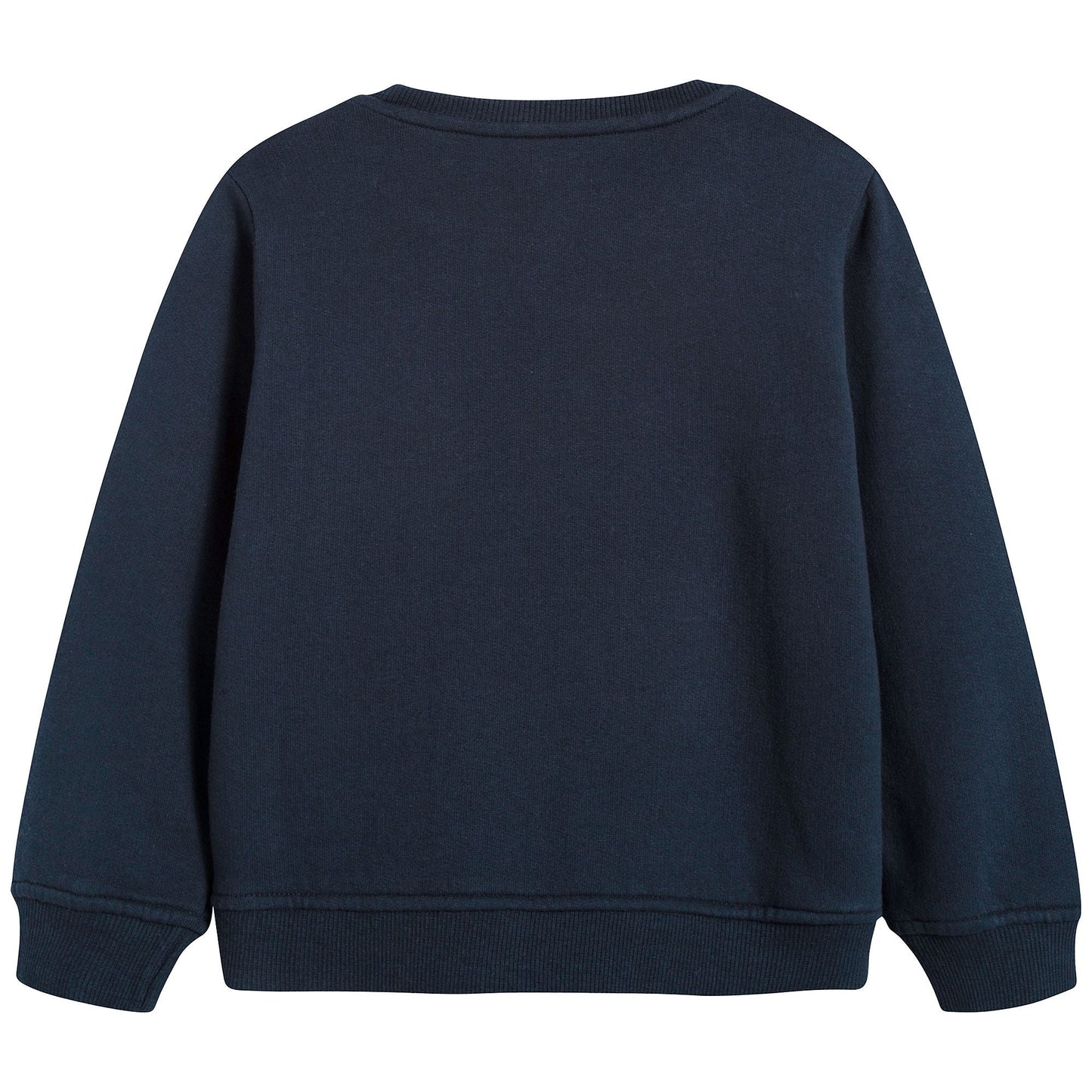 Boys Navy Blue Cotton Logo Swaetshirt