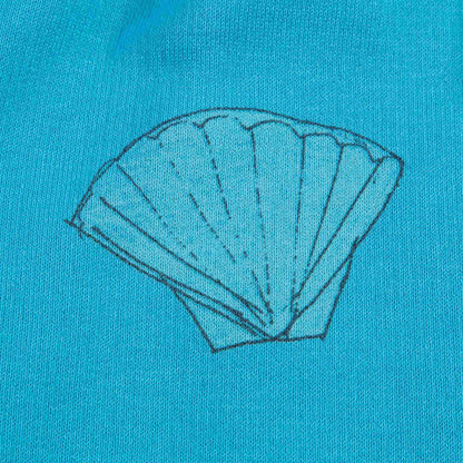 Girls & Boys Blue Shells Cotton Trousers