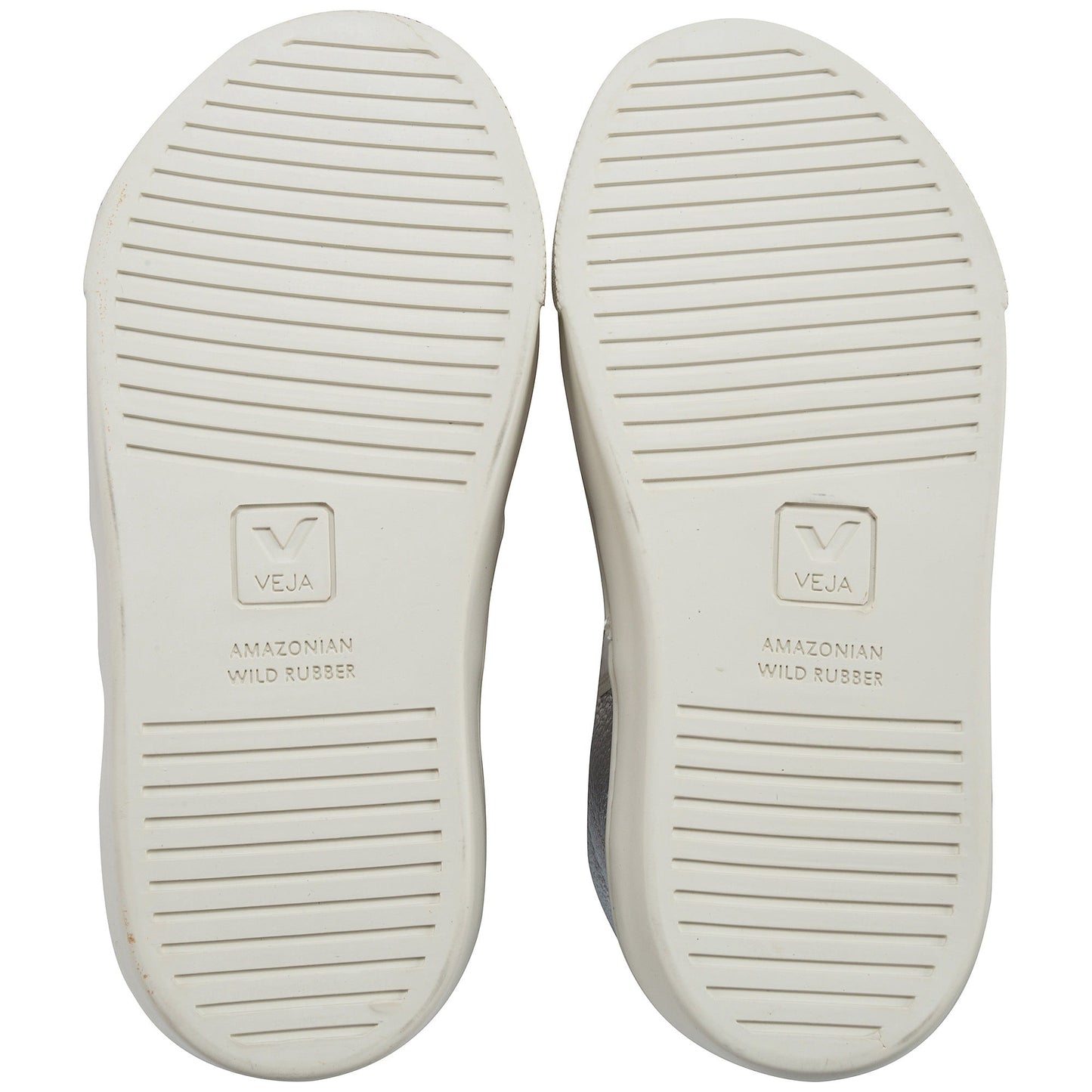 Boys & Girls Silver Leather Velcro With White "V" Shoes