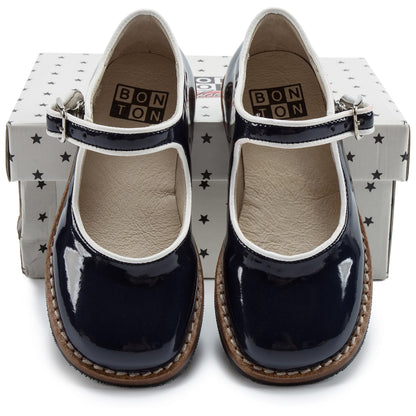 Girls Black Cuir Shoes