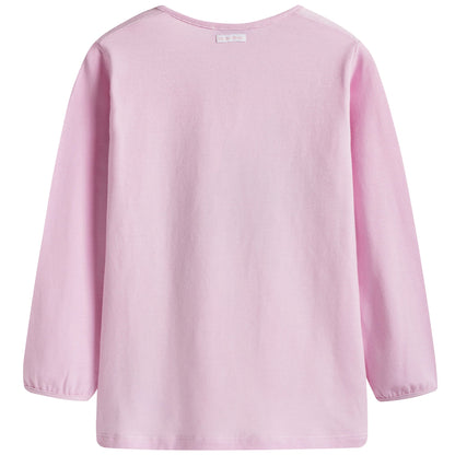 Girls Pink Top & White BOttom Pyjama