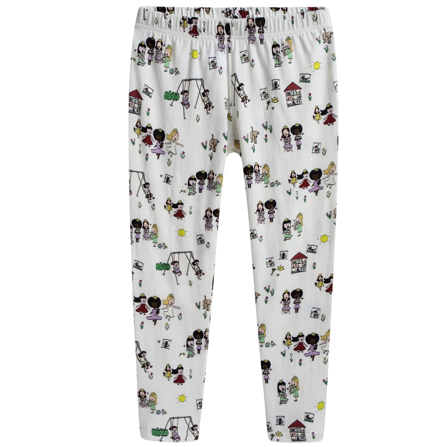 Girls Pink Top & White BOttom Pyjama