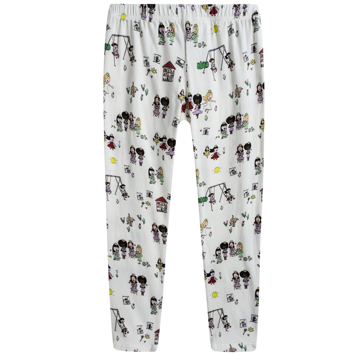 Girls Pink Top & White BOttom Pyjama