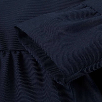 Girls Blue Tiered Wool Dress