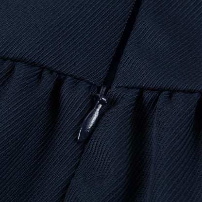 Girls Blue Tiered Wool Dress