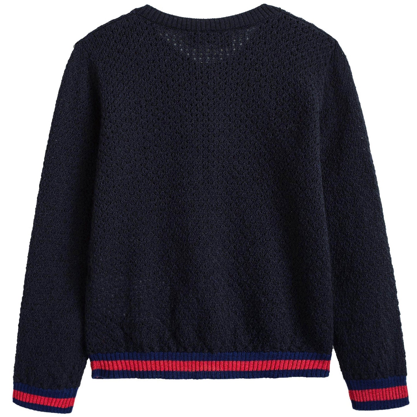 Baby Girls Navy Blue Wool Cardigan
