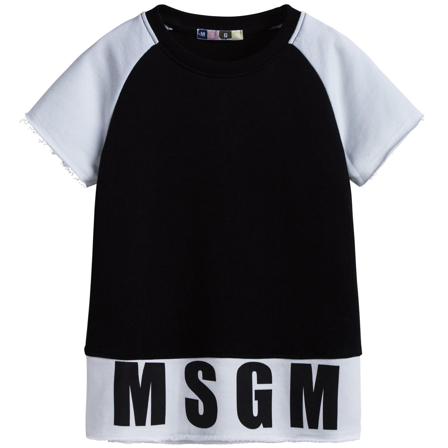 Boys Black Short Sleeve Logo Sweatshirt