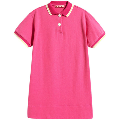 Girls Fuxia Cotton Dress
