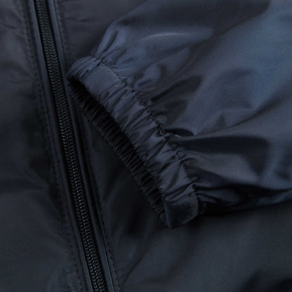 Baby Girls Dark Blue Windbreaker Jacket With Flounces