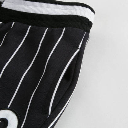 Boys Black Stripes Cotton Trousers