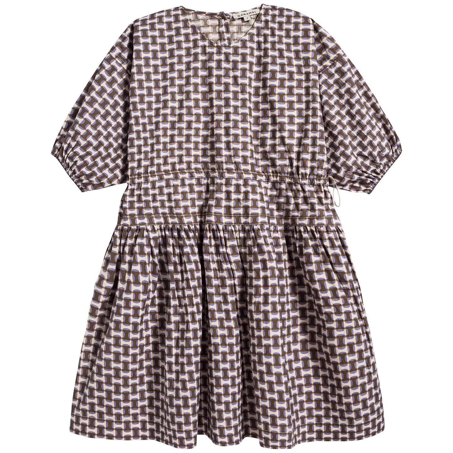 Girls Lilac Print Cotton Dress
